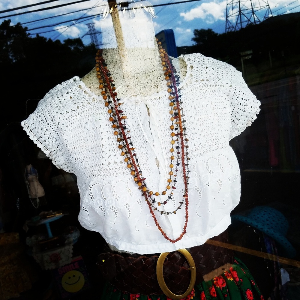 ⚡SOLD⚡Edwardian White Cotton Top S/M